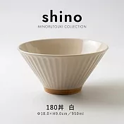 【日本Minoru】Shino凛窯燒 陶瓷大丼餐碗950ml ‧ 白