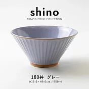 【日本Minoru】Shino凛窯燒 陶瓷大丼餐碗950ml ‧ 灰