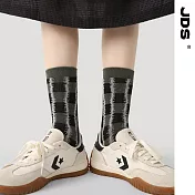 【JDS設計襪】精梳棉塗鴉設計襪    矩陣之舞  綠色