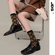 【JDS設計襪】精梳棉塗鴉設計襪  冬意暖襪 花朵