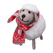 【日本Mark’s】Mocomoco Animal手工毛氈聖誕擺飾 ‧ 圍巾羊