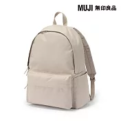 【MUJI 無印良品】可減輕肩膀負擔撥水加工後背包 淺米