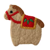 【日本Mark’s】干支招福毛氈造型杯墊 ‧ 小馬