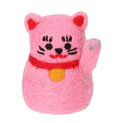 【日本Mark’s】干支招福毛氈造型擺飾 ‧ 招財貓/粉紅色