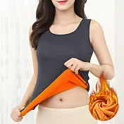 【AnZa】黃金絨加絨加厚內搭保暖背心(2色)       M 深灰