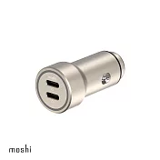 moshi QuikDuo-C 雙孔車用電源供應器(30W+20W) 朔月金
