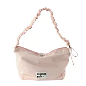 Masmarulez 兩用尼龍斜背包 粉紅色