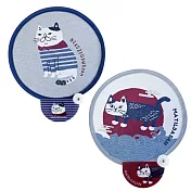 【Kusuguru Japan】日本眼鏡貓 扭扭扇 迷你折疊圓扇 抗UV補光扇 -Matilda-san款