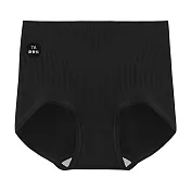 【唯蜜色】收腹提臀桑蠶絲無痕束腰透氣女用高腰內褲 黑色