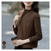 【Lockers 木櫃】城市風德絨高彈外套 L114110505 深麻灰色M