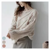 【Lockers 木櫃】馬海毛軟糯露肩一字領毛衣 L114110508 淺茶杏M