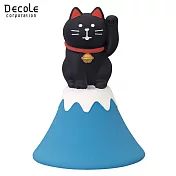 【DECOLE】concombre FUKU福MONO 開運富士山  富士山招財貓・黑貓
