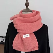 【唯蜜色】ins韓風百搭仿羊絨純色針織圍巾 粉色