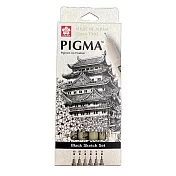 【SAKURA】筆格邁代針筆套組 (6入) 黑色