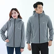 【遊遍天下】男女款防水防風刷毛保暖機能外套(GJ21001) S 灰藍