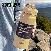 【OMORY】輕旅行不鏽鋼彈跳瓶720ml- 奶黃