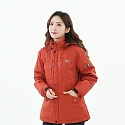 【遊遍天下】女款極暖GlobeTex防水防風保暖顯瘦羽絨外套(GJ23036) L 暗桔