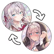 不時輕聲地以俄語遮羞的鄰座艾莉同學(原作) 3D光柵胸章 A