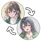 不時輕聲地以俄語遮羞的鄰座艾莉同學(原作) 3D光柵胸章 C