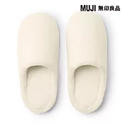【MUJI 無印良品】暖纖毛室內拖鞋 /M/象牙白22.5-25 cm用