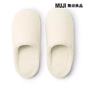 【MUJI 無印良品】暖纖毛室內拖鞋 /XL/象牙白27.5-30 cm用