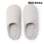 【MUJI 無印良品】暖纖毛室內拖鞋 /XL/灰米27.5-30 cm用