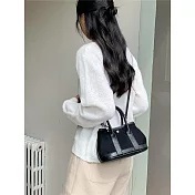 O-ni O-ni全新品精選優質皮革麂皮橫款方型大容量熱銷多功能時尚經久耐用托特包(品質保證)(bag-6160) 黑色