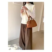 O-ni O-ni全新品精選優質皮革麂皮升級版大容量波斯頓包時尚名媛最愛款托特包(品質保證)(bag-6161) 棕色