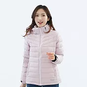 【遊遍天下】女款顯瘦中長版防潑水防風保暖羽絨外套(GJ22052) 5XL 淺紫