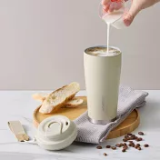 【美國康寧】Snapware 鋅light輕瓷保溫保冰按壓即飲隨行杯550ml- 沙丘米