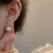 【HandStyle】耳環 輕奢復古風簡約氣質高級感珍珠耳環_82030