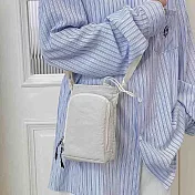 【HandStyle】女包 防潑水尼龍輕量束口多功能休閒斜背包(DML303)_03055 _米白