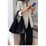 O-ni O-ni全新品精選優質皮革麂皮大容量流浪大包包時尚經久耐用托特包(品質保證)(bag-6163) 黑色