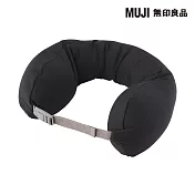 【MUJI 無印良品】微粒貼身靠枕.中細型黑.約13.5x59cm