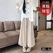【Jilli~ko】糯米花苞裙褲高腰寬鬆闊腿休閒 J12588 FREE 淺卡