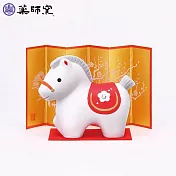 日本-藥師窯 招福干支系列 錦彩招福馬（附水晶玻璃）