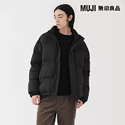 【MUJI 無印良品】男輕量羽絨可攜式外套 S 黑色