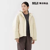 【MUJI 無印良品】女撥水加工羽絨外套 S 象牙白