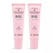 L’OCCITANE 歐舒丹 護唇膏(12ml)X2-兩款可選(櫻花/玫瑰)-新版-百貨公司貨 玫瑰