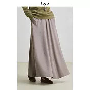 ltyp旅途原品 羊毛混紡瘦長半裙極簡優雅百搭垂感半身裙傘裙女秋冬 M L M 烤奶咖