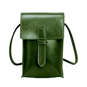 【Sayaka紗彌佳】日系質感復古皮革造型手機萬用收納包 -綠色