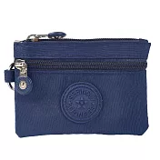 【Sayaka紗彌佳】日本百搭繽紛多色雙拉鍊收納零錢包 -寶藍色