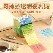【上手家居】可抽拉透明便利貼-4入組(便條紙/可愛便條紙/便條/抽拉便利貼) 彩色