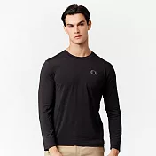 【ST.MALO】石墨烯溫感高彈流線男上衣-2522MT- M 暗黑色