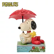 【正版授權】Enesco 史努比和糊塗塌客 撐傘 塑像 公仔/精品雕塑 胡士托/Snoopy/PEANUTS