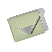 【HandStyle】女短夾 輕奢幾何質感簡約V型信封女用短夾(68075) _淺綠