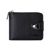 【HandStyle】男短夾 都會造型俐落有型拉鍊搭扣男士短夾(N8020)_40050 _黑色