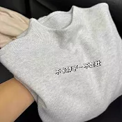 【MsMore】 軟綿綿羊絨手感半高領針織內搭毛衣# 126875 FREE 灰色