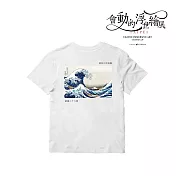 翡冷翠文創浮世繪藝術T恤｜葛飾北齋《神奈川沖浪裏》 S 白