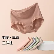 【Missking 1983】氧氣中腰純棉抑菌襠內褲  (三件組) L